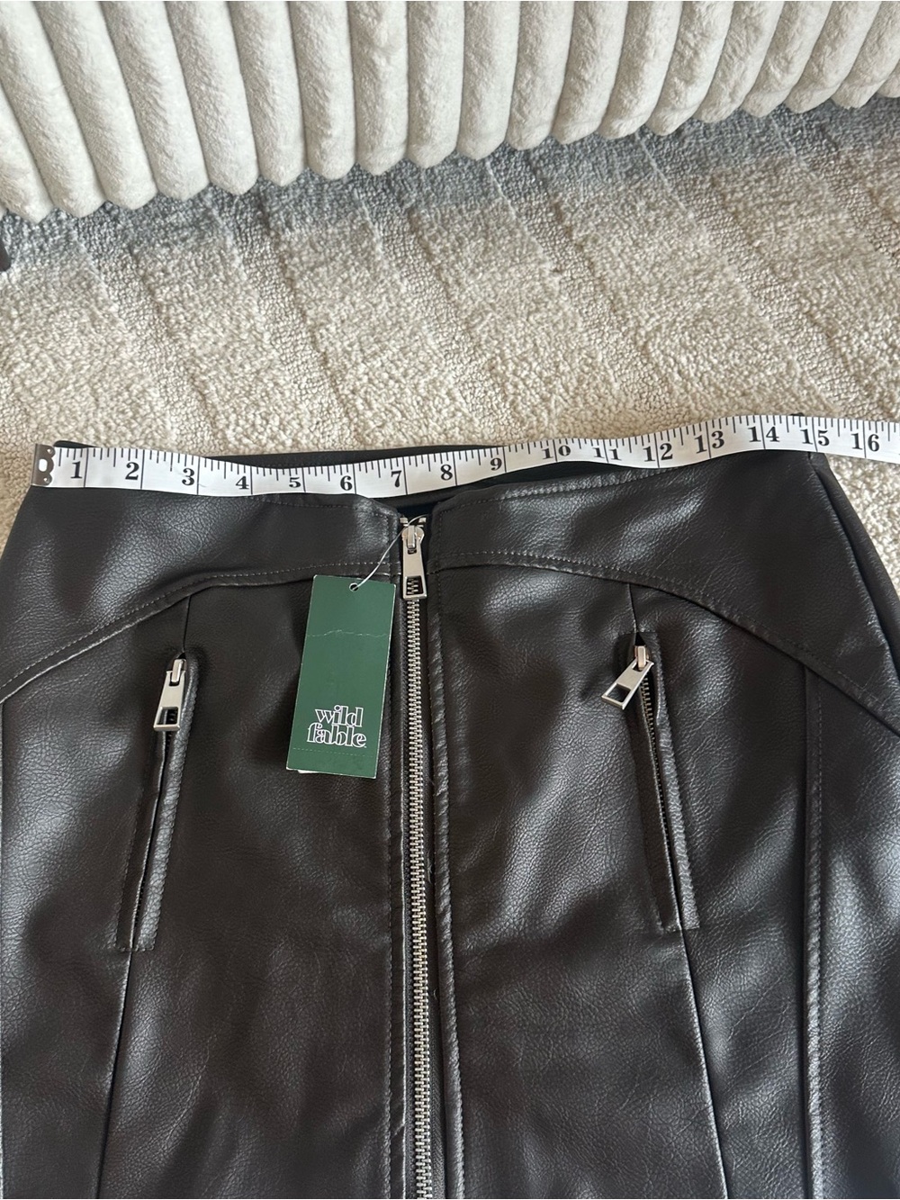 Wild Fable Black Faux Leather Mini Skirt - Picture 3 of 5
